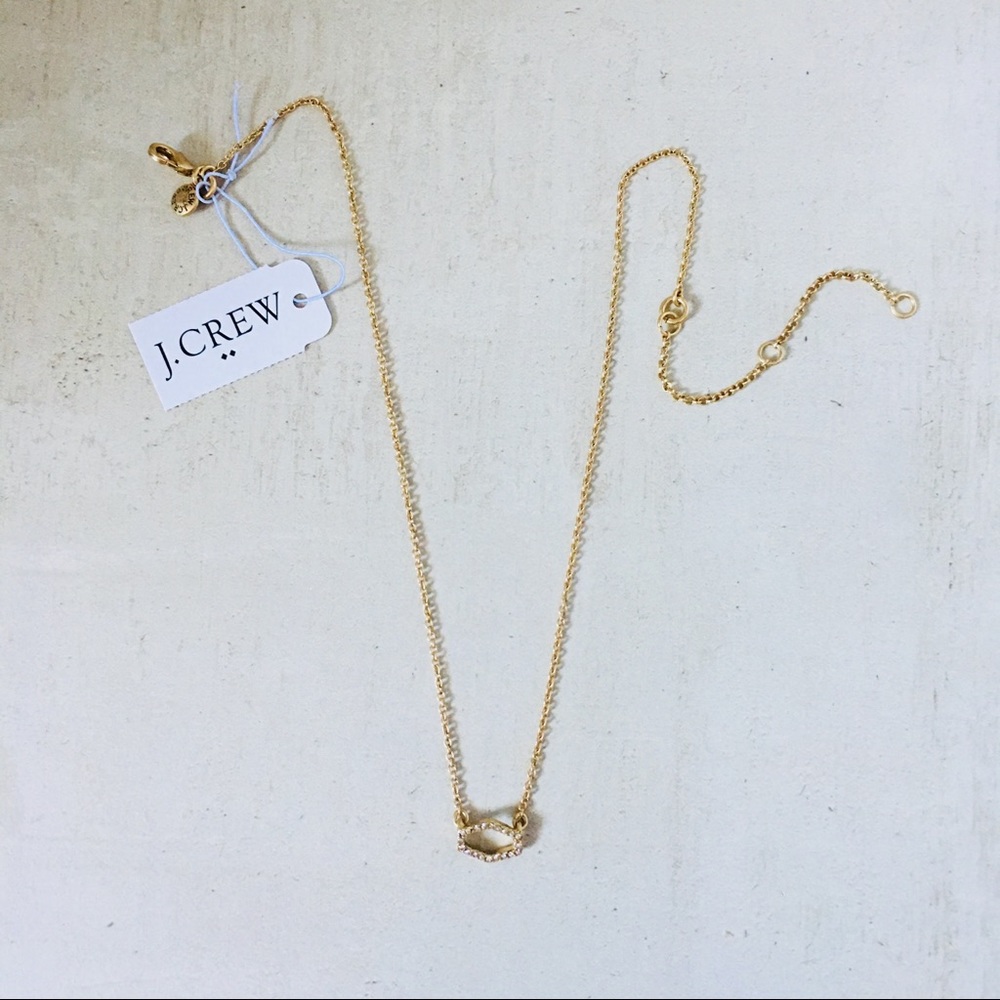 J. CREW Pavé hexagon pendant necklace